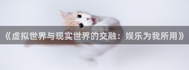 新航娱乐注册：《虚拟世界与现实世界的交融：娱乐为我所用》